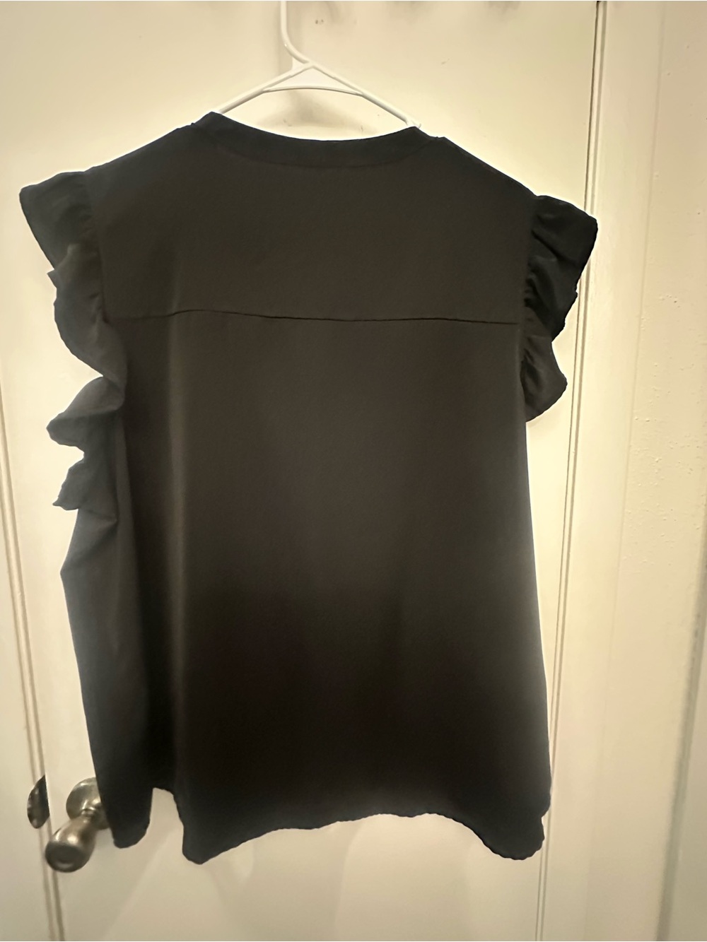 Amazon Black Ruffle Sleeve Blouse - Picture 2 of 2